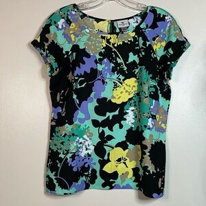 Worthington Floral Sleeveless Blouse Sz PS